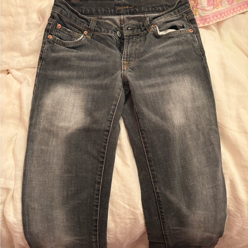 Vintage 7 For All Mankind Dark Grey Bootcut Jeans